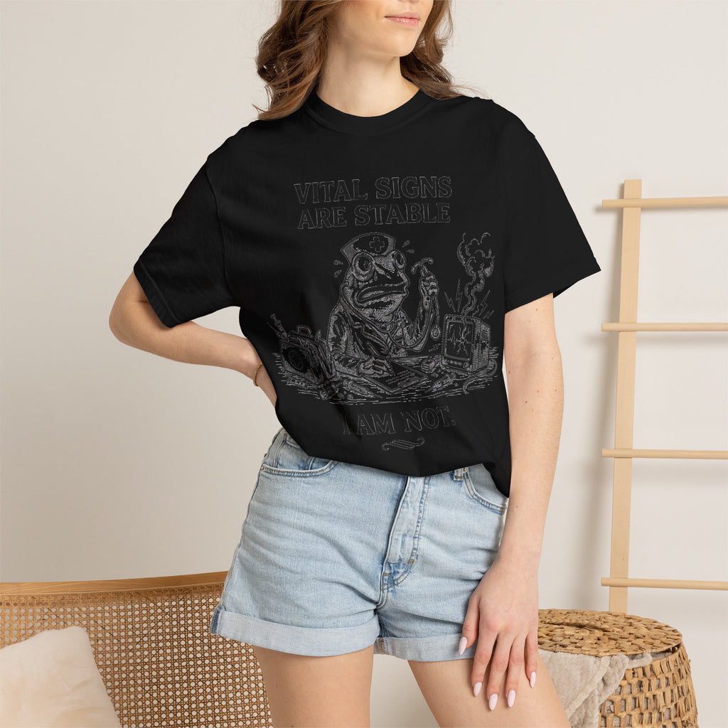 Vital Signs Are Stable I Am Not Shirt, Funny Nurse Frog Tee, Burnt Out RN Shirt, Night Shift Gift