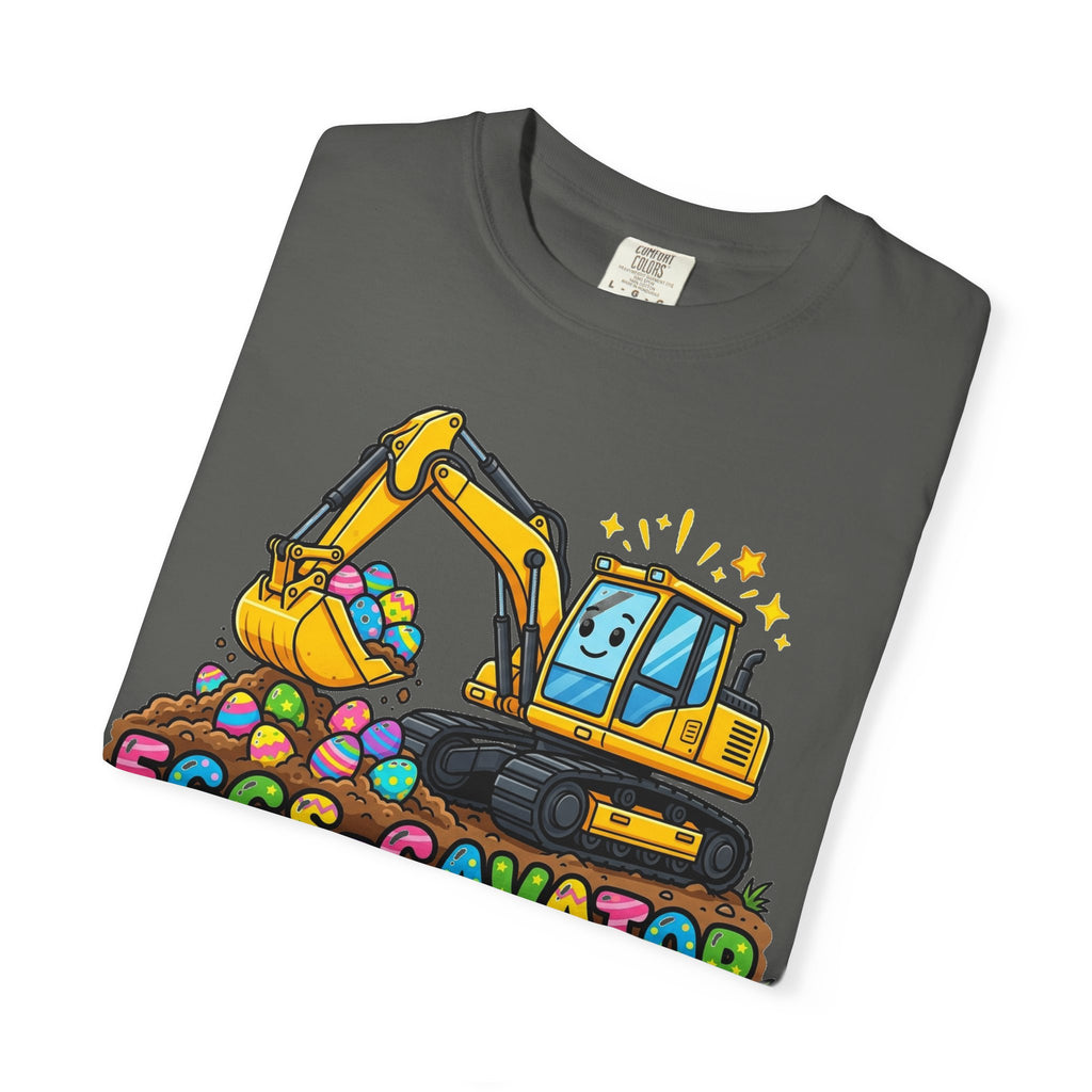 Eggs-Cavator Excavator Shirt, Funny Easter Construction Tee, Digger Easter Egg Shirt, Boys Easter Gift