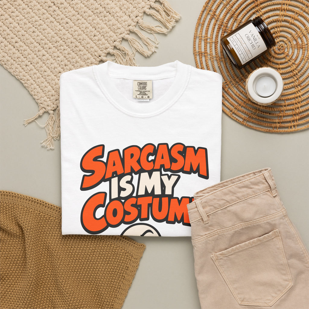 Sarcasm Is My Costume Halloween Shirt, Funny Ghost Tee, Retro Sarcastic Humor