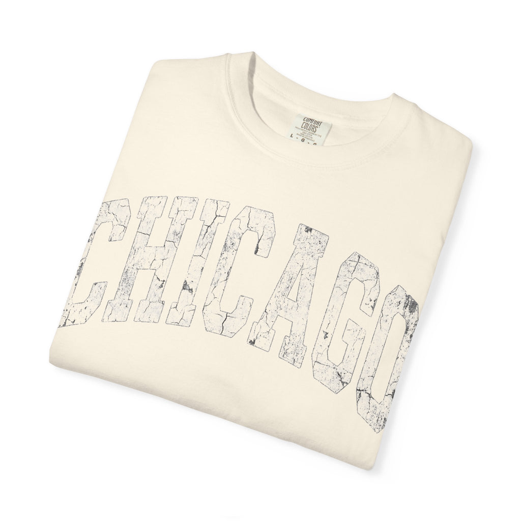 Chicago Vintage Shirt, Distressed Varsity Chicago Tee, Illinois Home City Shirt, Chicago Gift
