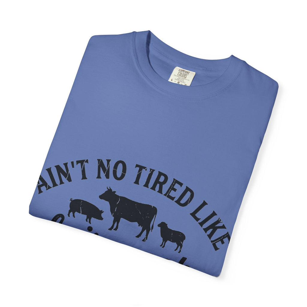 Ain't No Tired Like Fair Week Tired Shirt, Funny Livestock Show Tee, County Fair Mom Shirt, 4H Gift