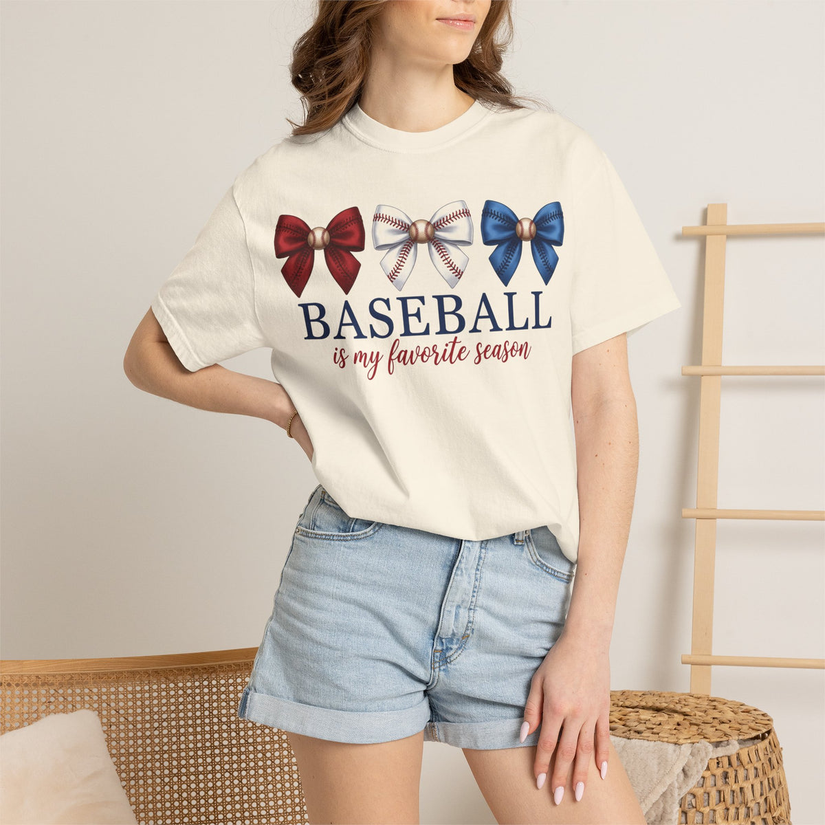 Baseball Is My Favorite Season Shirt, Coquette Baseball Bows Tee, Baseball Mom Shirt, Game Day Gift