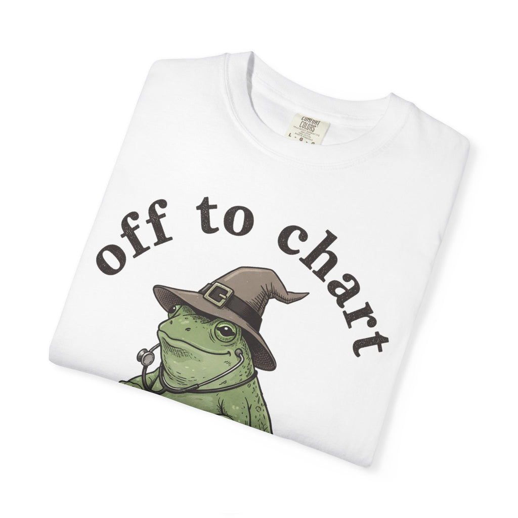 Off To Chart Shirt, Witch Hat Frog Nurse Scooter Tee, Funny Charting RN Shirt, Nurse Gift