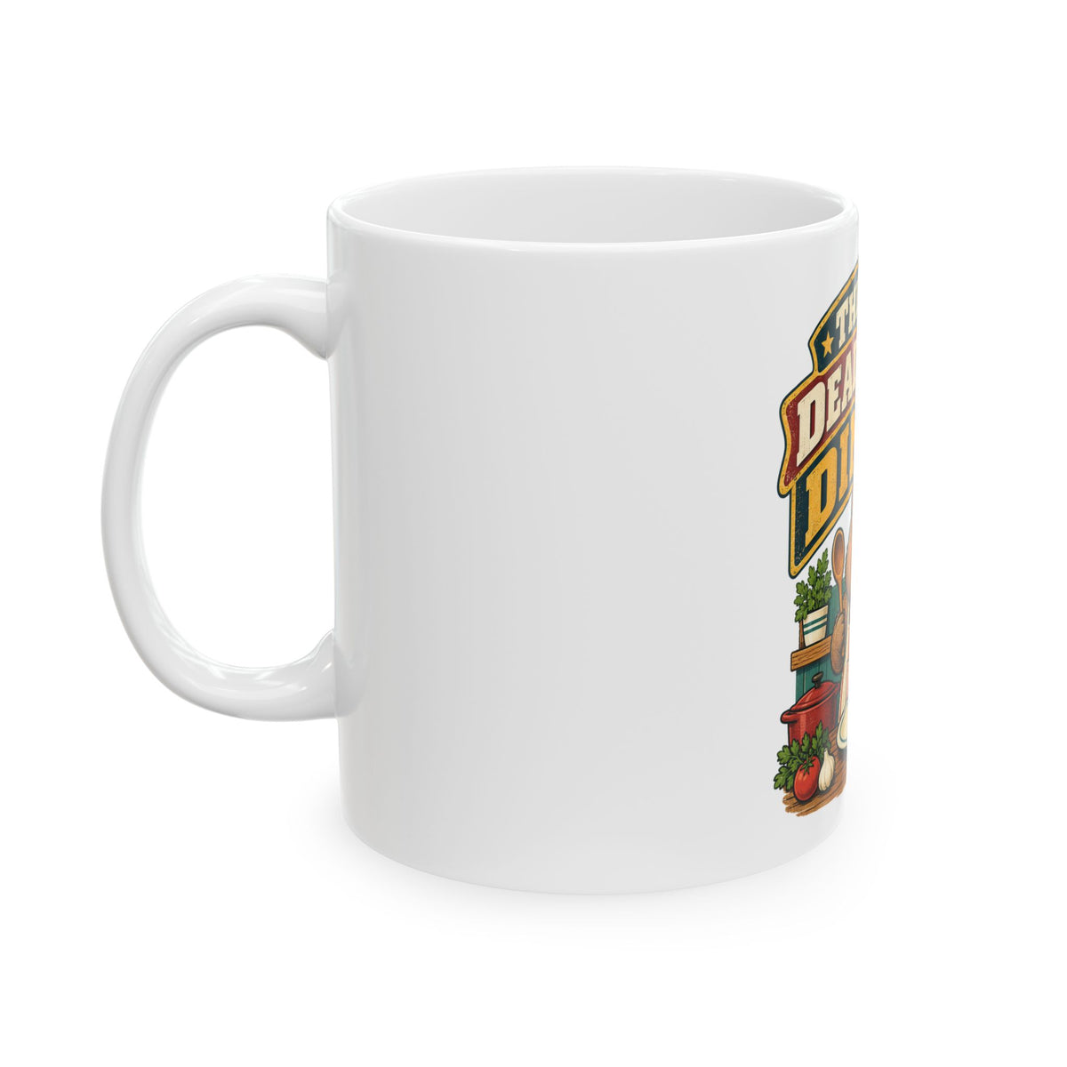 The Only Deadline Is Dinner Mug, Funny Retirement Gift for Coworker, Retired Christmas Gift, Coffee Mug 11oz 15oz