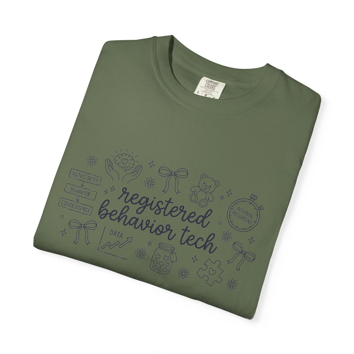Registered Behavior Tech Script Shirt, ABA Therapy Doodle Tee, RBT Gift Shirt, Behavior Technician Tee