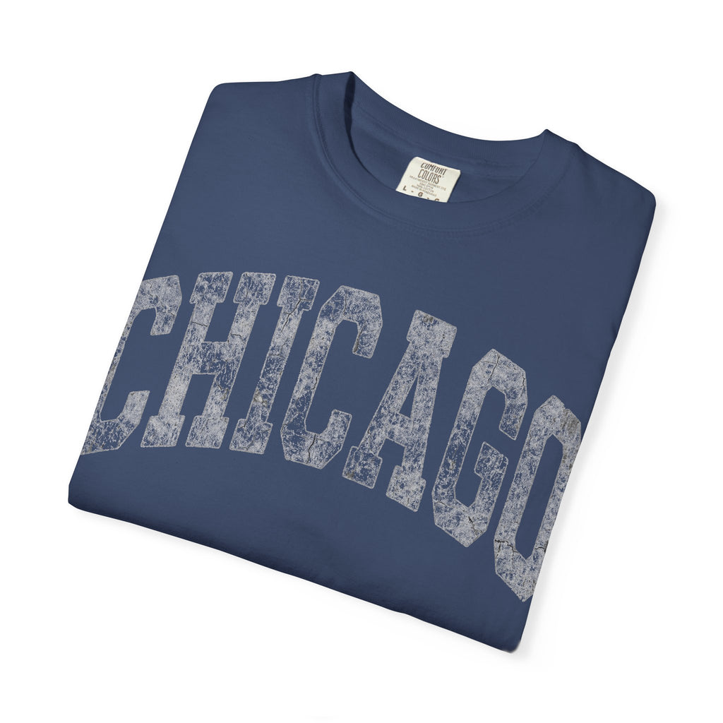 Chicago Vintage Shirt, Distressed Varsity Chicago Tee, Illinois Home City Shirt, Chicago Gift