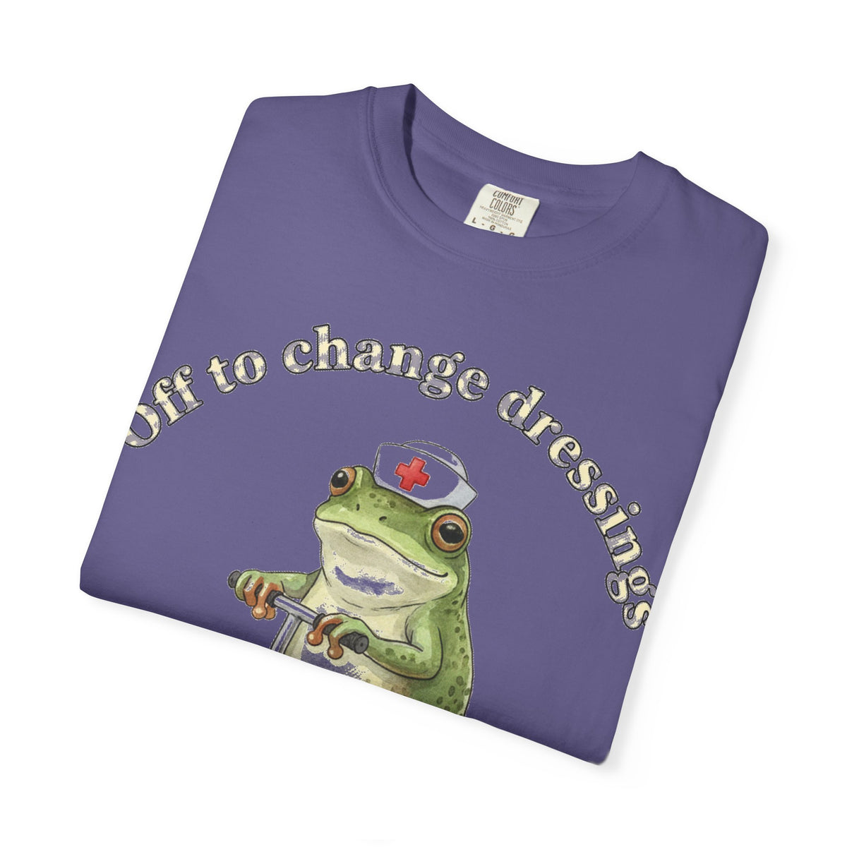 Off To Change Dressings Shirt, Funny Nurse Frog Scooter Tee, Wound Care Nurse Shirt, RN Gift