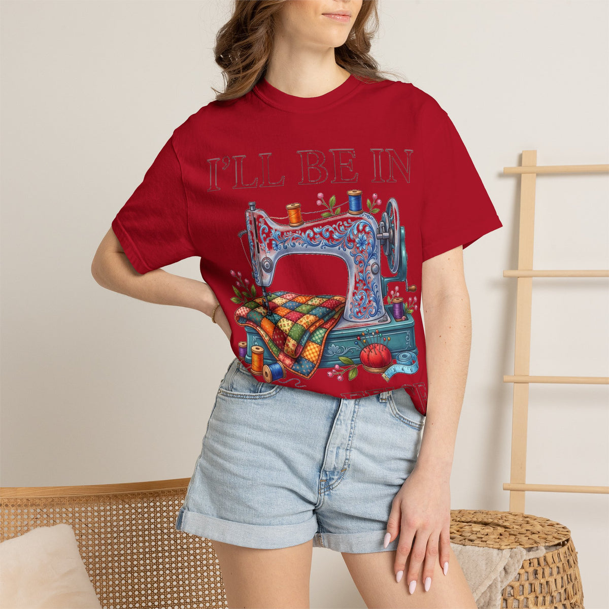 I'll Be In My Office Sewing Shirt, Vintage Sewing Machine Quilter Tee, Funny Seamstress Shirt, Quilter Gift