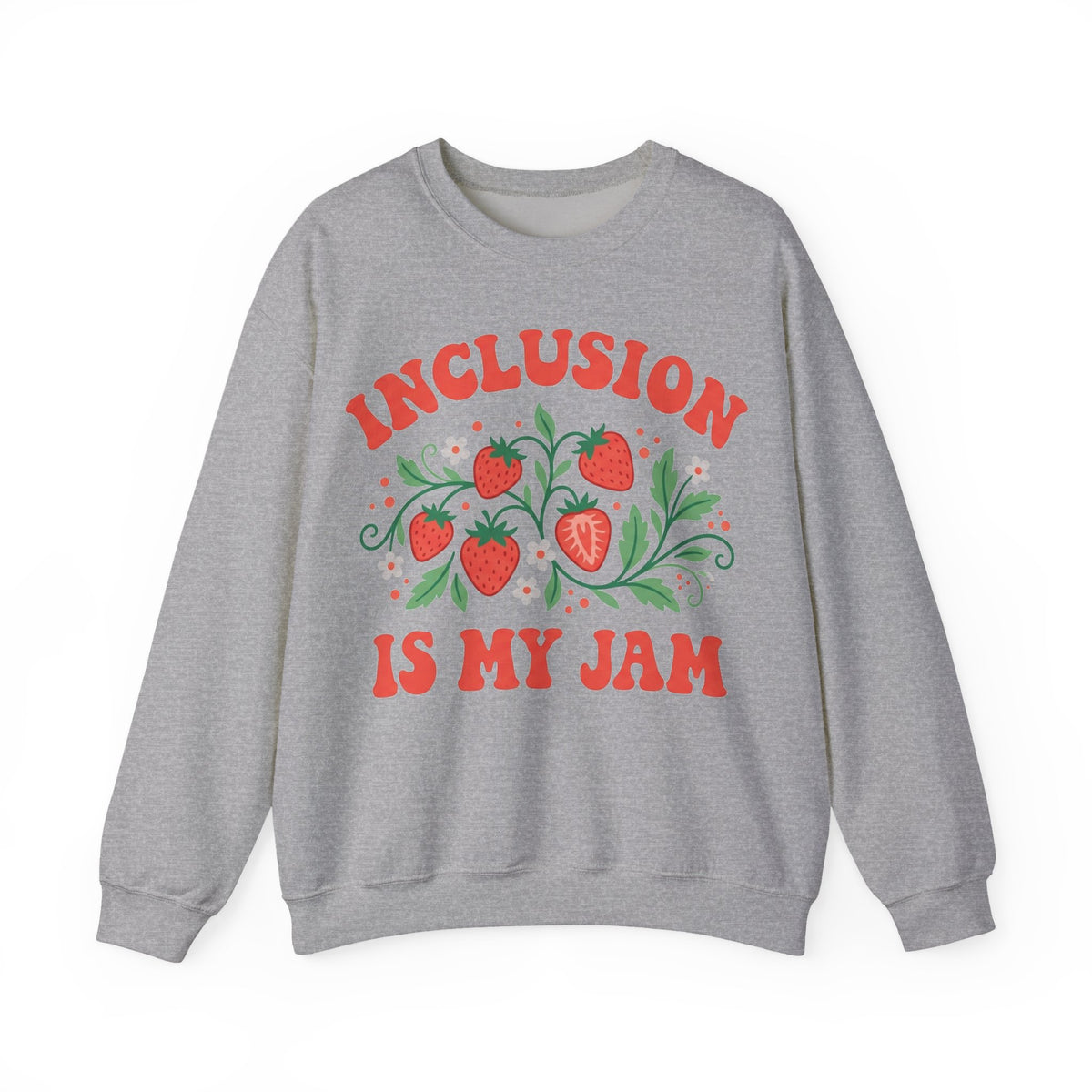 Inclusion Is My Jam Sweatshirt, Retro Strawberry SPED Teacher Sweatshirt, Special Education Gift, Inclusive Classroom Sweatshirt, Para Educa