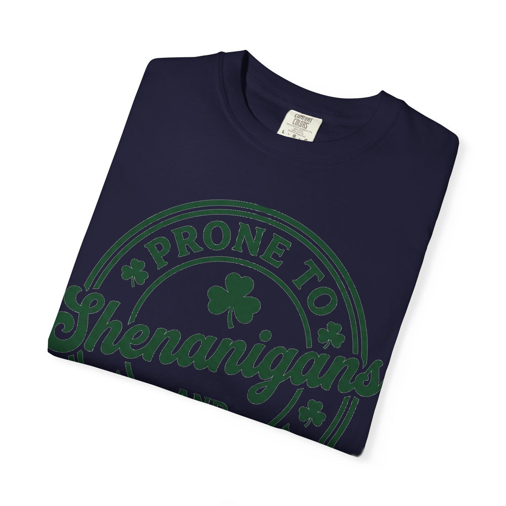 Prone To Shenanigans And Malarkey Bold Shirt, Irish Stamp Badge Tee, Funny St Patricks Shirt, Irish Gift