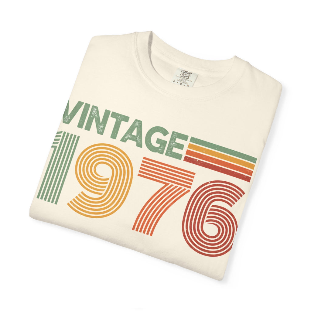 Vintage 1976 Classic Shirt, Seventies Stripe Birthday Tee, Born In 1976 Shirt, 50th Birthday Gift
