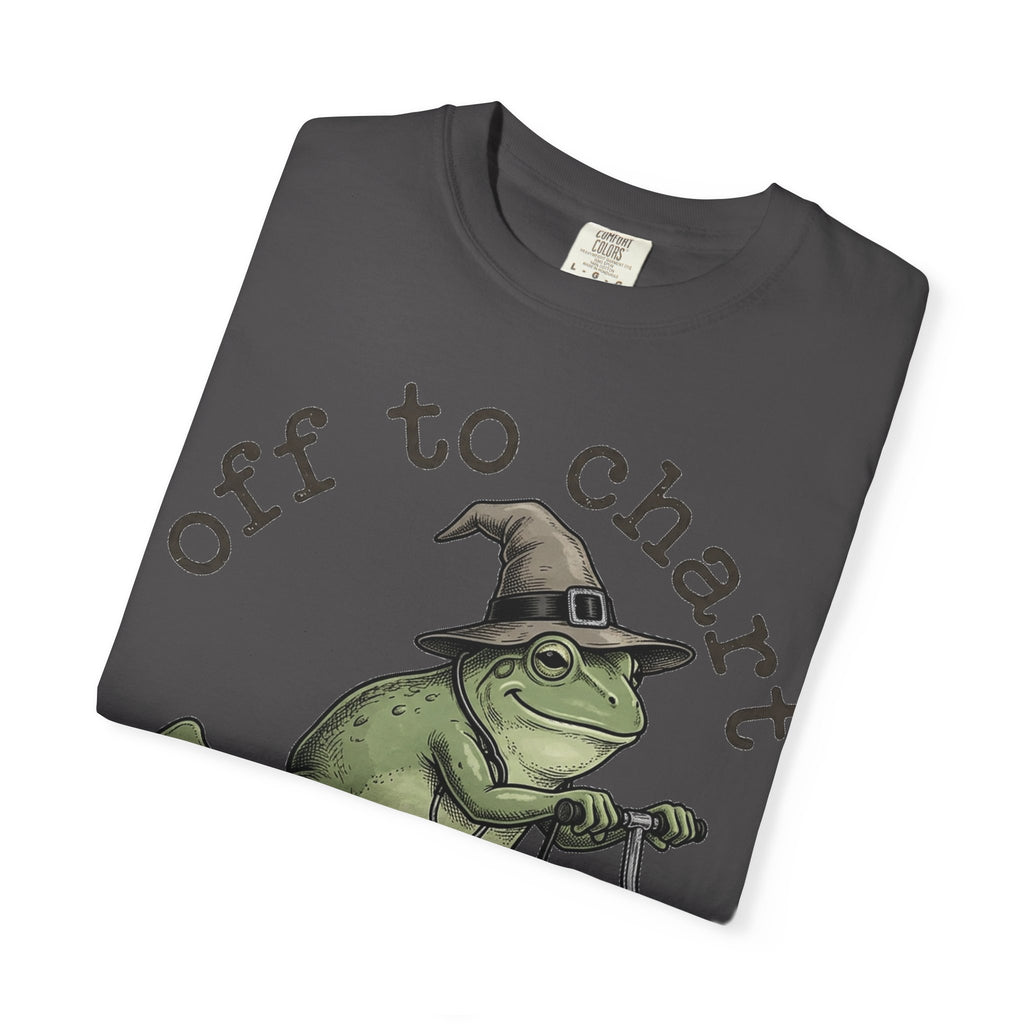 Off To Chart Etched Frog Shirt, Vintage Nurse Frog Scooter Tee, Charting Humor Shirt, RN Gift
