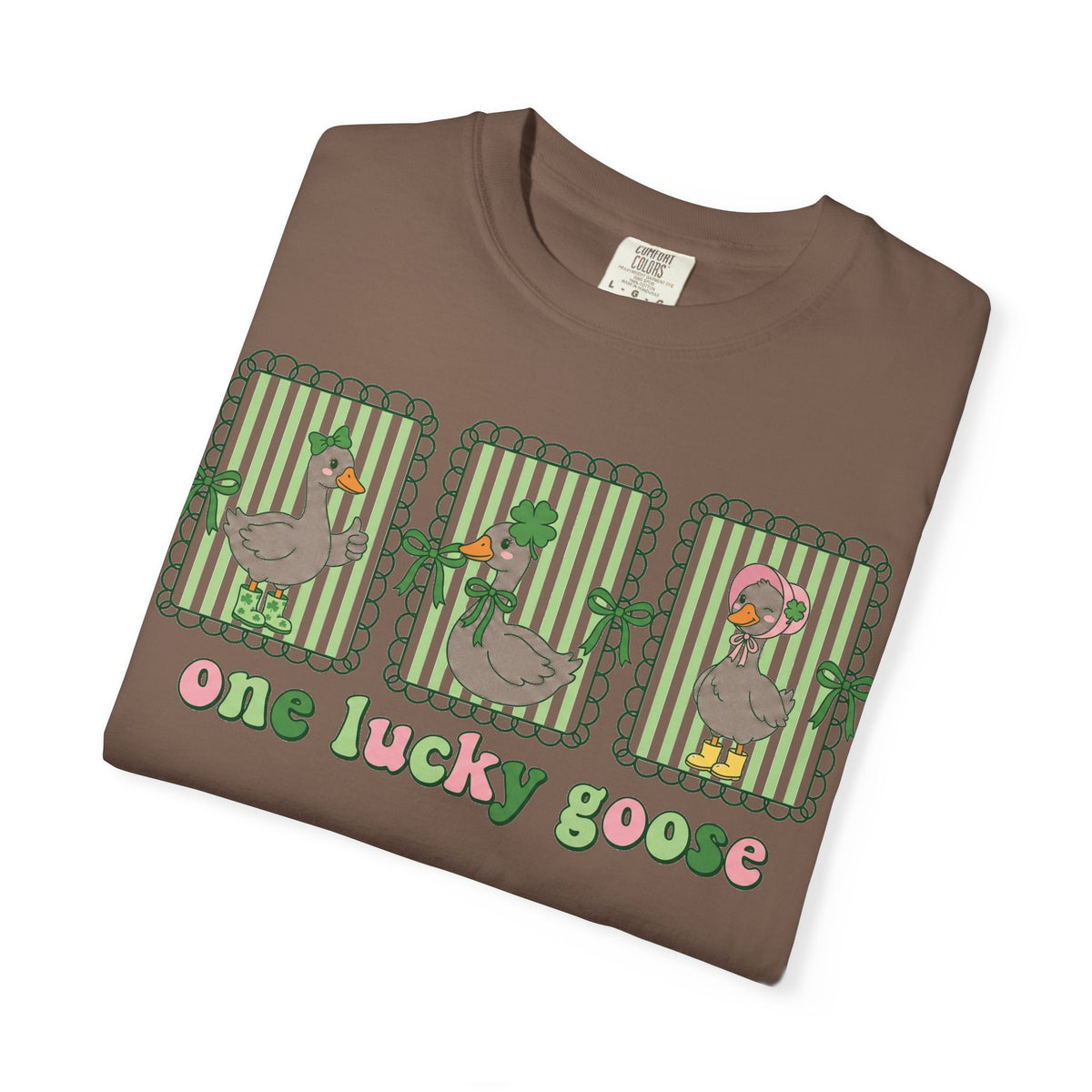 One Lucky Goose Shirt, St Patricks Day Goose Trio Tee, Funny Irish Shirt, Shamrock Gift