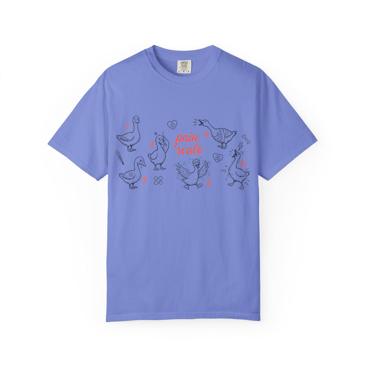 Goose Pain Scale Shirt, Funny Nurse Pain Chart Tee, 1 to 10 Goose Shirt, RN Gift