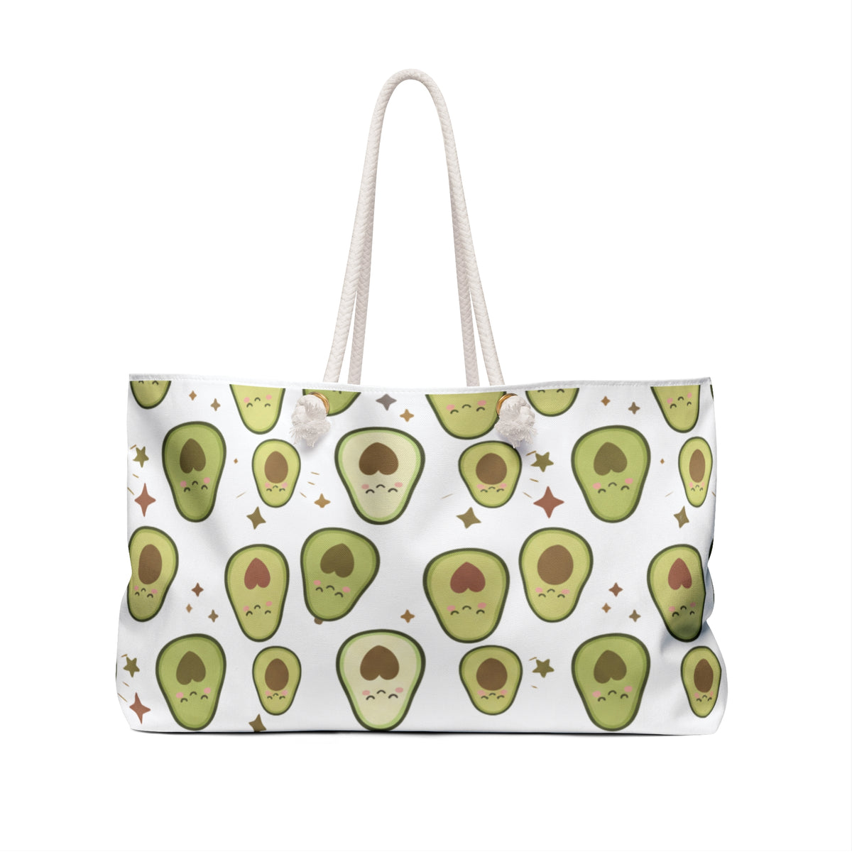 Cute Avocado Pattern Weekender Bag — Cute Avocado Travel Tote