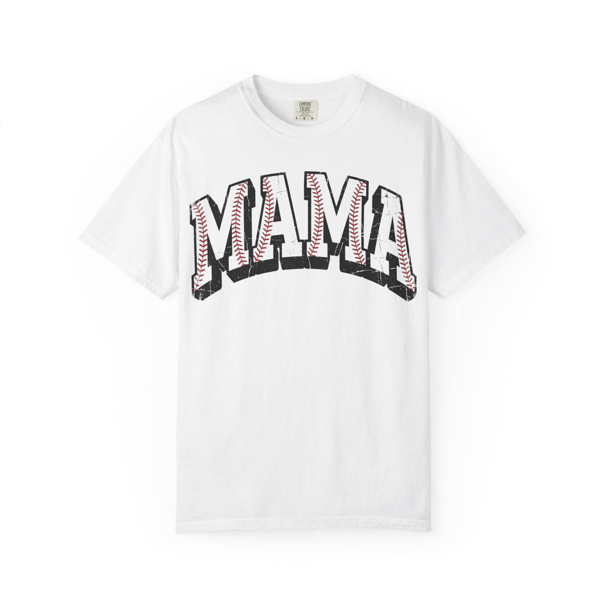 Mama Baseball Stitch T-Shirt — Vintage Motivational Mom Tee