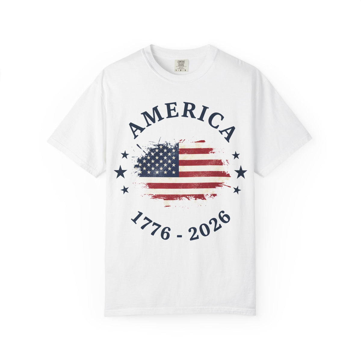 America 1776 2026 Arched Shirt, Vintage Flag Splash Tee, Patriotic Americana Shirt, Independence Day Gift