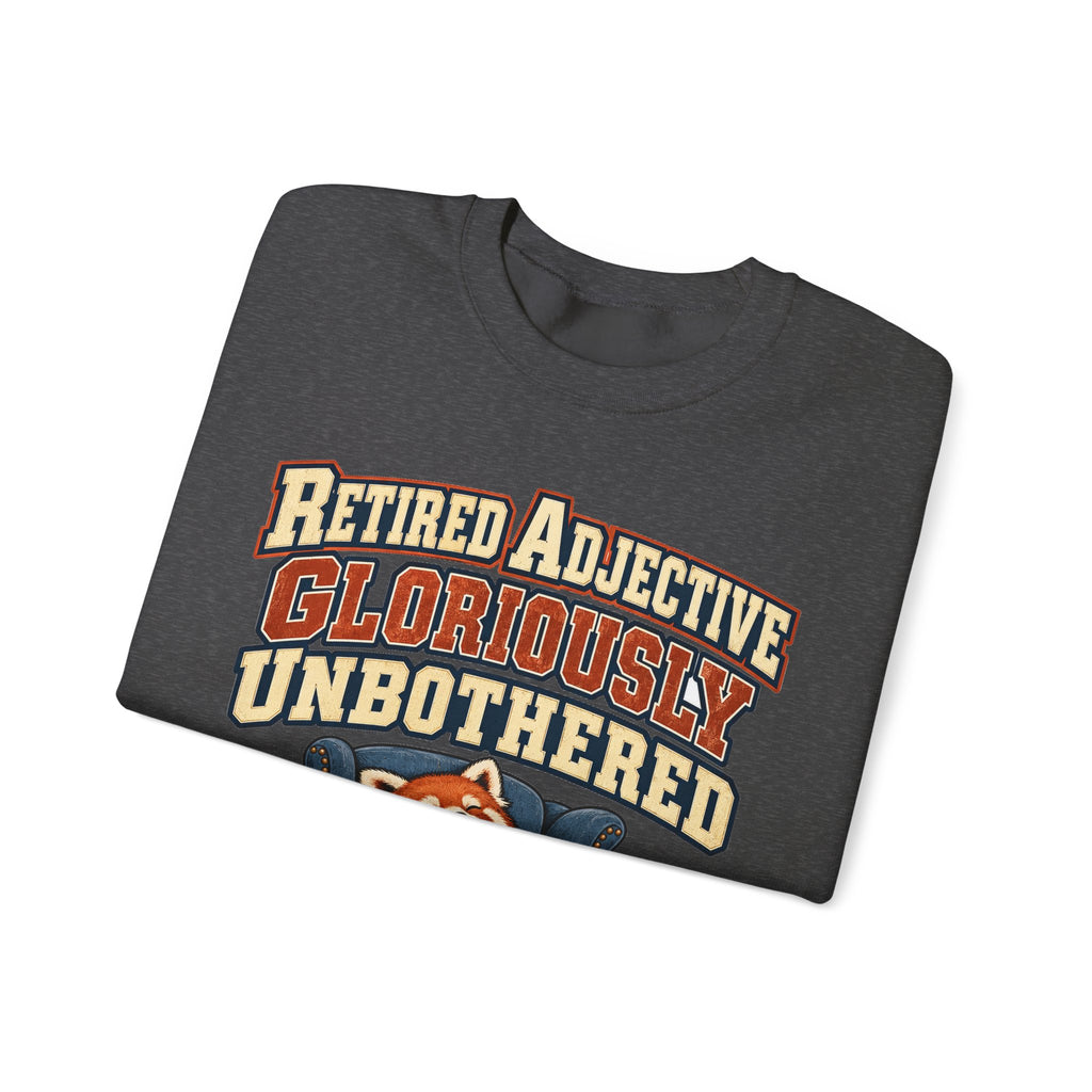 Funny Retirement Sweatshirt Retired Adjective Gloriously Unbothered Red Panda Sweatshirt, Retirement Gift, Sweatshirt