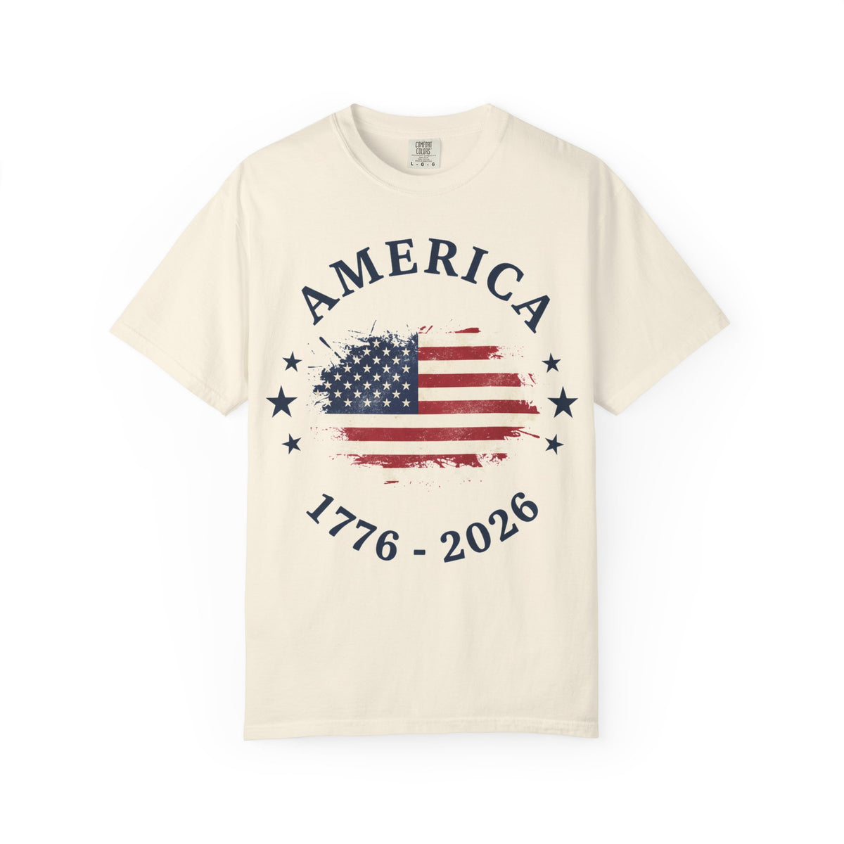 America 1776 2026 Arched Shirt, Vintage Flag Splash Tee, Patriotic Americana Shirt, Independence Day Gift
