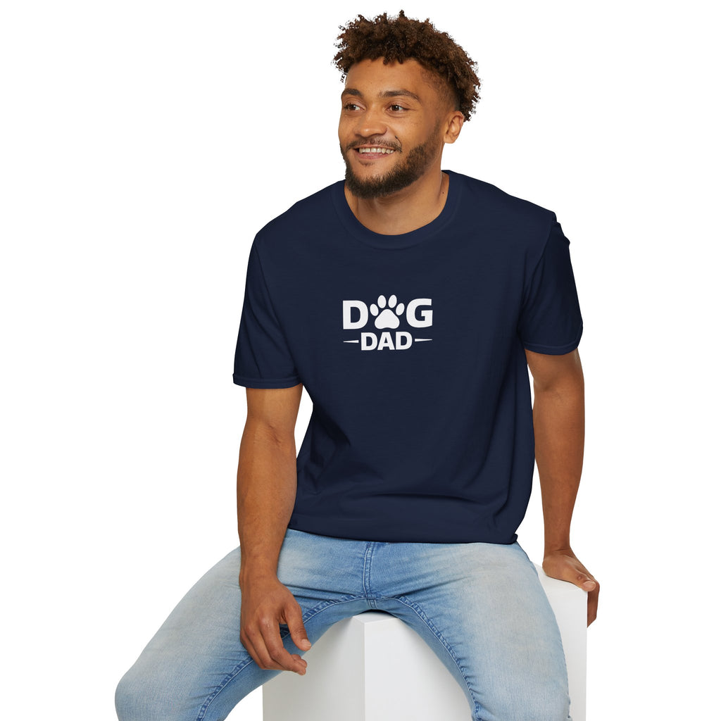 Dog Dad T-Shirt — Paw Print Graphic Tee for Pet Owners