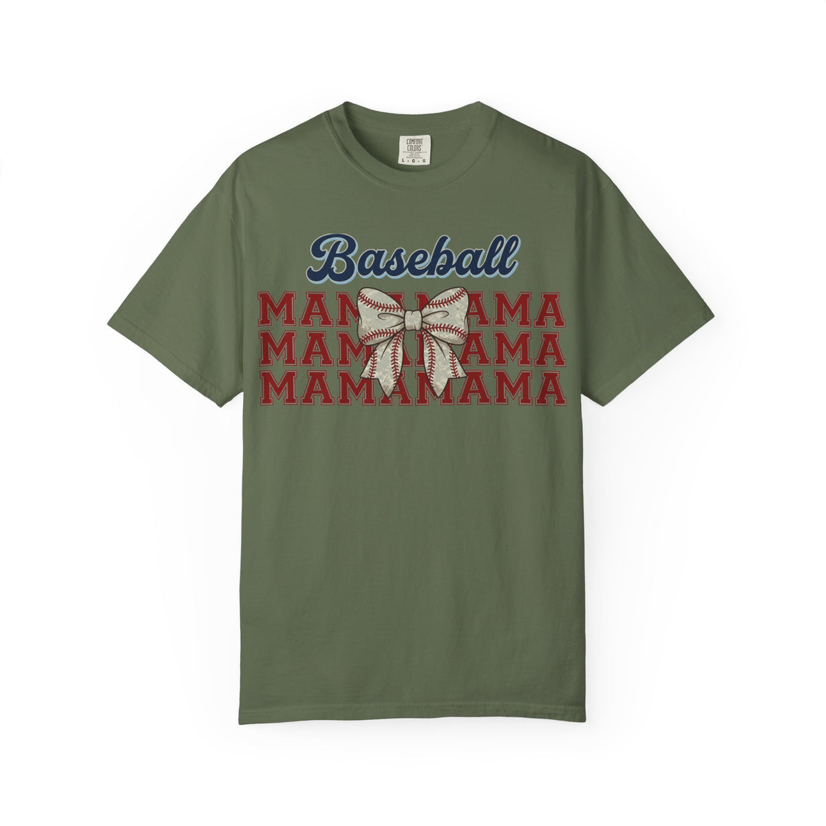 Baseball Mama Shirt, Stacked Varsity Mama Tee, Baseball Bow Mom Shirt, Game Day Baseball Mom Gift