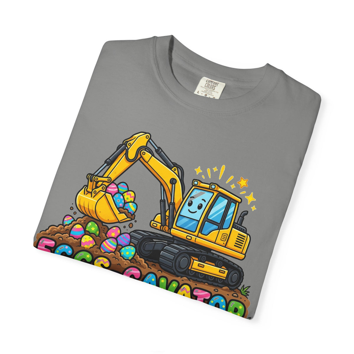 Eggs-Cavator Excavator Shirt, Funny Easter Construction Tee, Digger Easter Egg Shirt, Boys Easter Gift