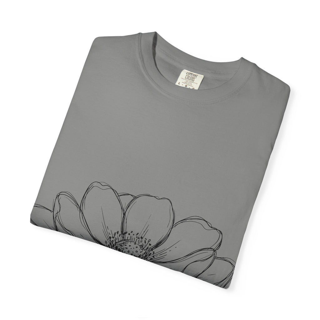 Anemone Flower Line Art Shirt, Minimal Botanical Drawing Tee, Single Bloom Shirt, Plant Lover Gift
