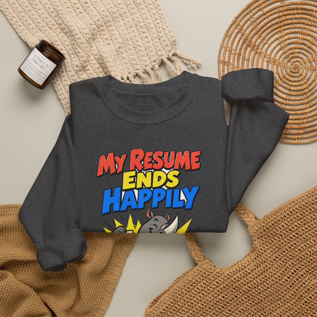 Funny Retirement Sweatshirt My Resume Ends Happily, Retirement Gift Tee, Comfort Colors Graphic T-Shirt