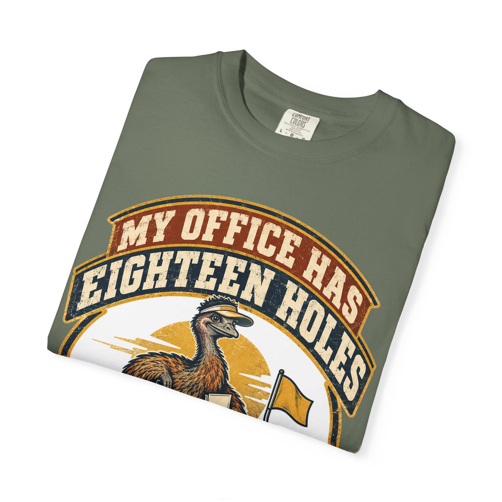 Funny Retirement Shirt My Office Has Eighteen Holes, Retirement Gift Tee, Comfort Colors Graphic Shirt
