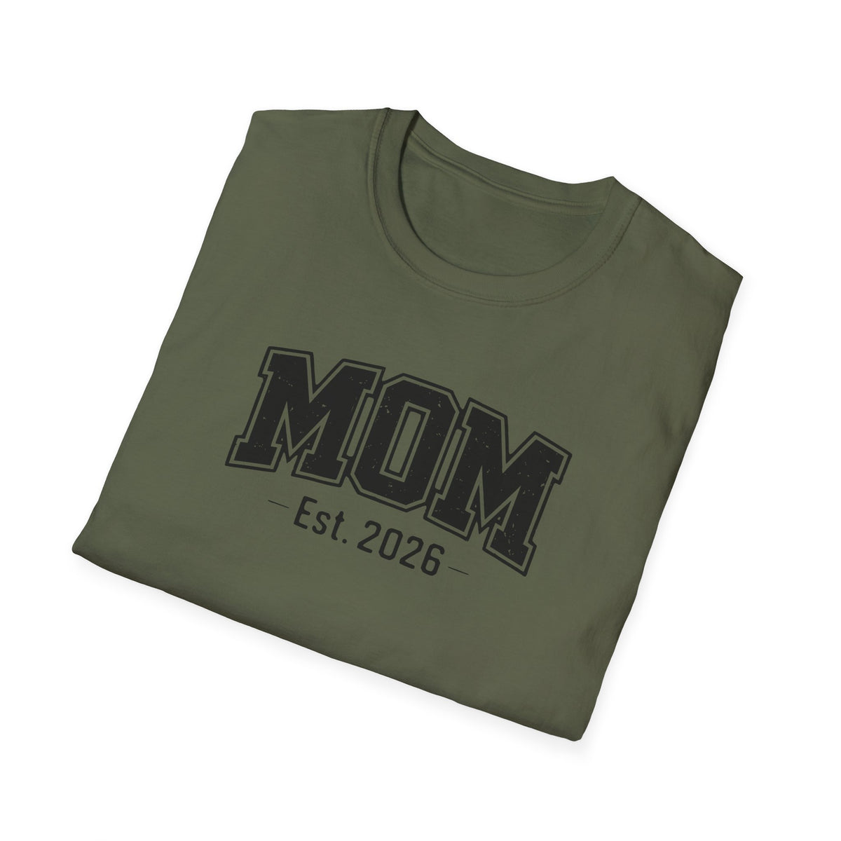 Mom Est. 2026 T-Shirt — Vintage Collegiate New Mom Tee