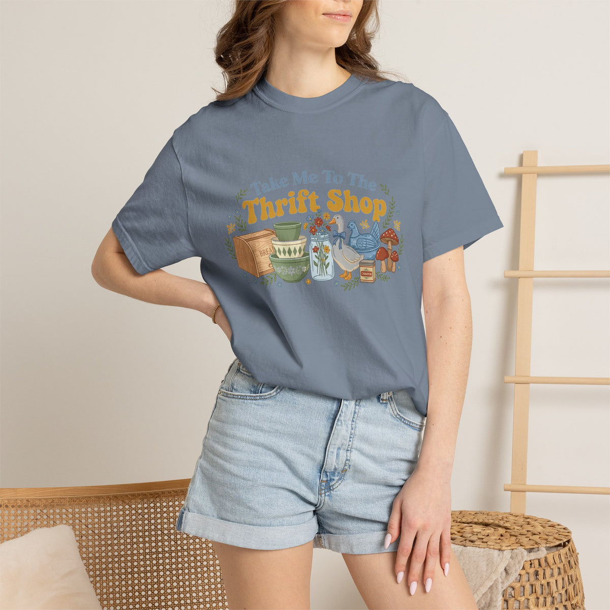 Take Me To The Thrift Shop Wide Shirt, Retro Thrift Finds Tee, Vintage Pyrex Shirt, Thrifter Gift