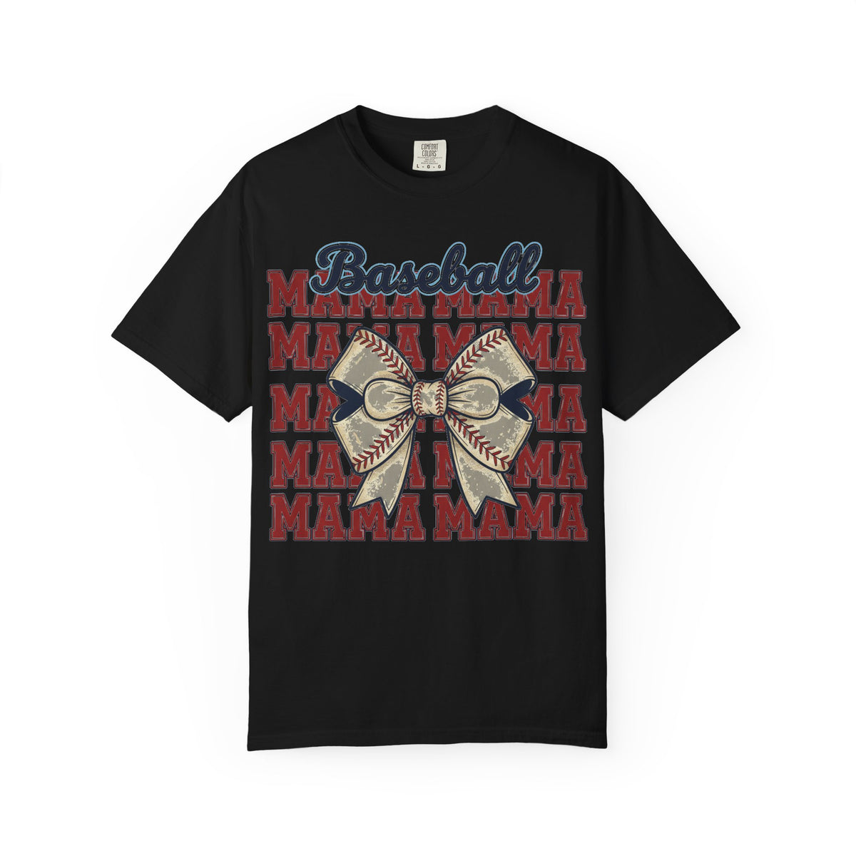 Baseball Mama Big Bow Shirt, Five Row Varsity Mama Tee, Baseball Mom Game Day Shirt, Baseball Mom Gift