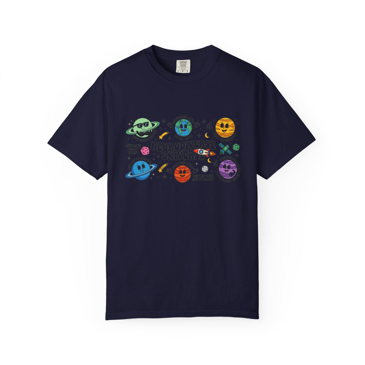Neurodiverse Universe Wide Shirt, Autism Acceptance Planets Tee, Inclusion Teacher Shirt, SPED Gift