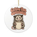 Caffeine Then Opinions Ornament, Funny Coffee Lover Gift, Coworker Christmas Gift, Christmas Ornament 2026