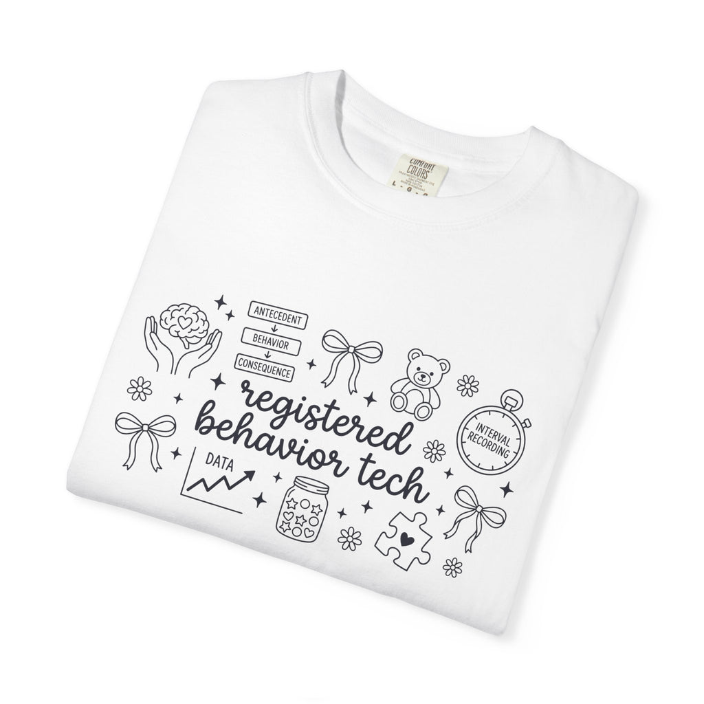 Registered Behavior Tech Doodle Shirt, ABA Data Line Art Tee, RBT Shirt, Behavior Analyst Gift