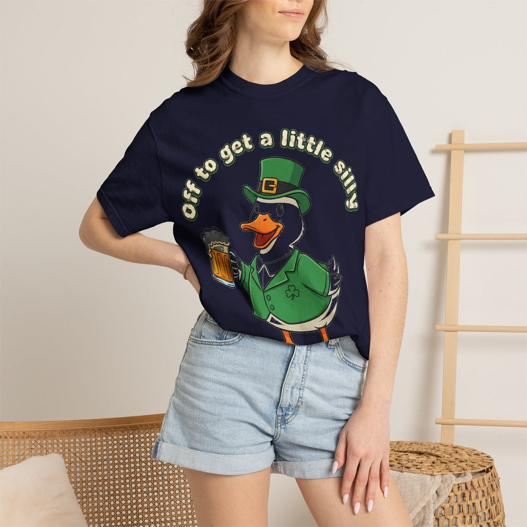 Off To Get A Little Silly Duck Shirt, Leprechaun Suit Beer Duck Tee, Funny St Patricks Day Shirt, Irish Gift