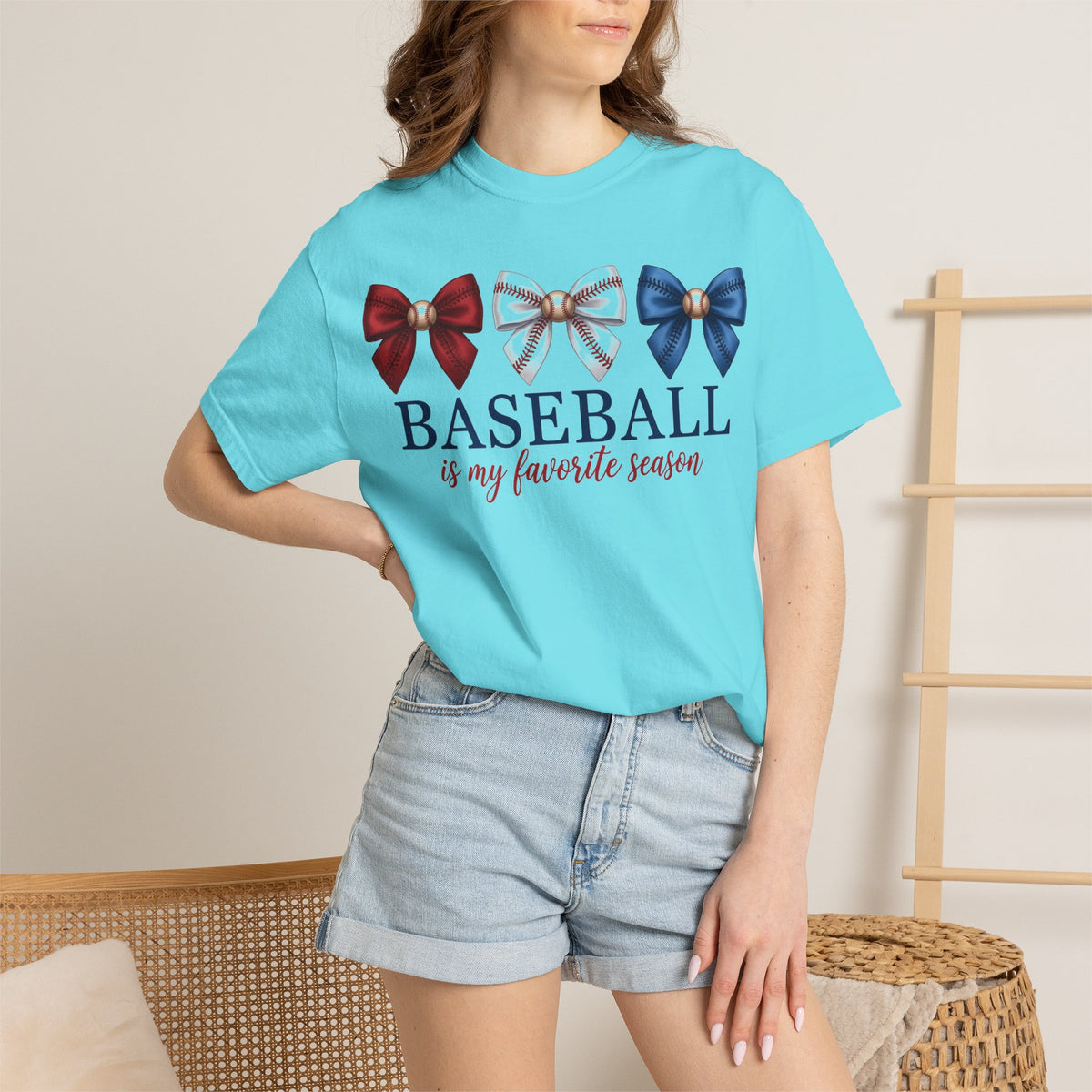 Baseball Is My Favorite Season Shirt, Coquette Baseball Bows Tee, Baseball Mom Shirt, Game Day Gift