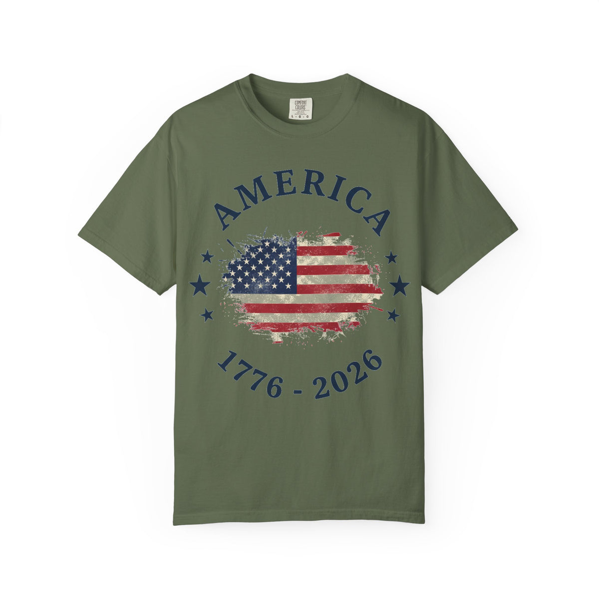 America 1776 2026 Arched Shirt, Vintage Flag Splash Tee, Patriotic Americana Shirt, Independence Day Gift