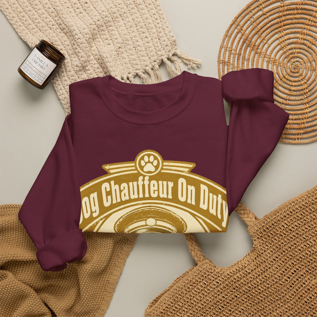 Dog Chauffeur On Duty Golden Retriever Sweatshirt | Funny Dog Lover Crewneck