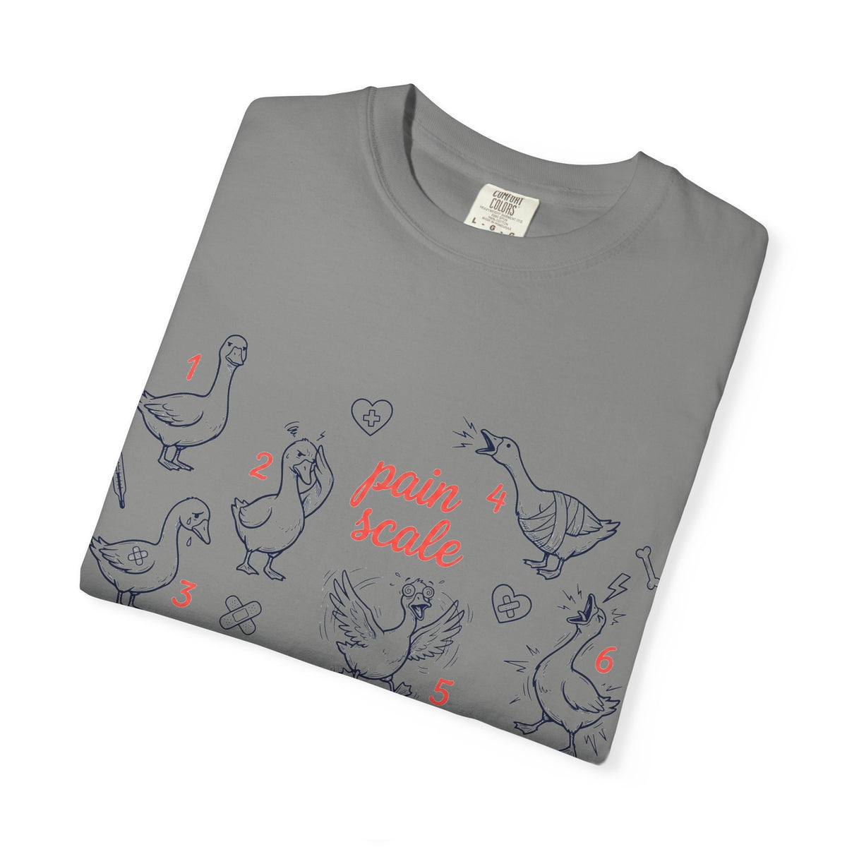 Goose Pain Scale Shirt, Funny Nurse Pain Chart Tee, 1 to 10 Goose Shirt, RN Gift