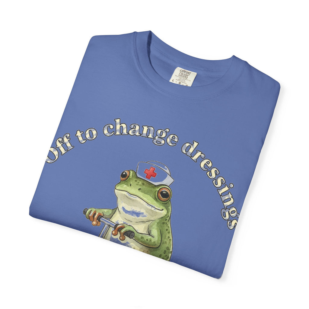Off To Change Dressings Shirt, Funny Nurse Frog Scooter Tee, Wound Care Nurse Shirt, RN Gift