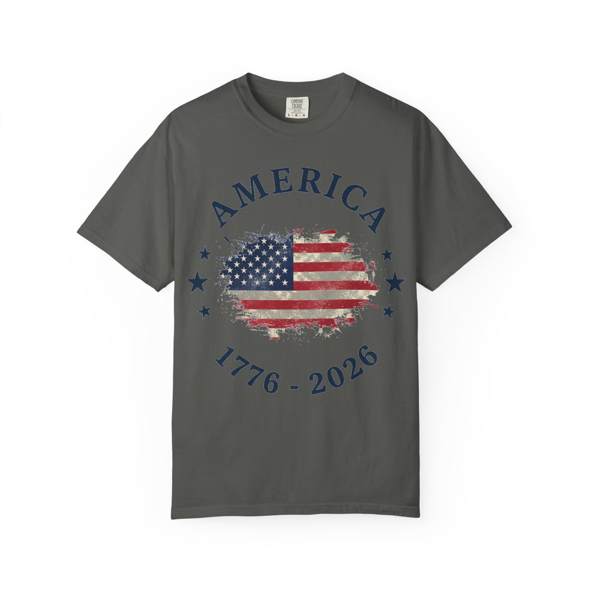 America 1776 2026 Arched Shirt, Vintage Flag Splash Tee, Patriotic Americana Shirt, Independence Day Gift