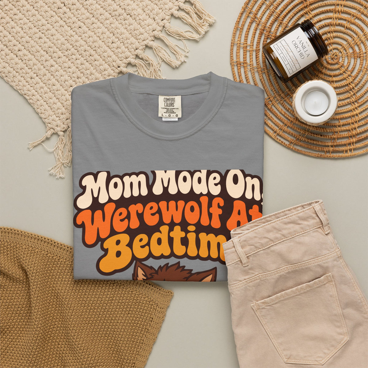 Mom Mode On, Werewolf At Bedtime Halloween Shirt, Funny Mom Werewolf Tee
