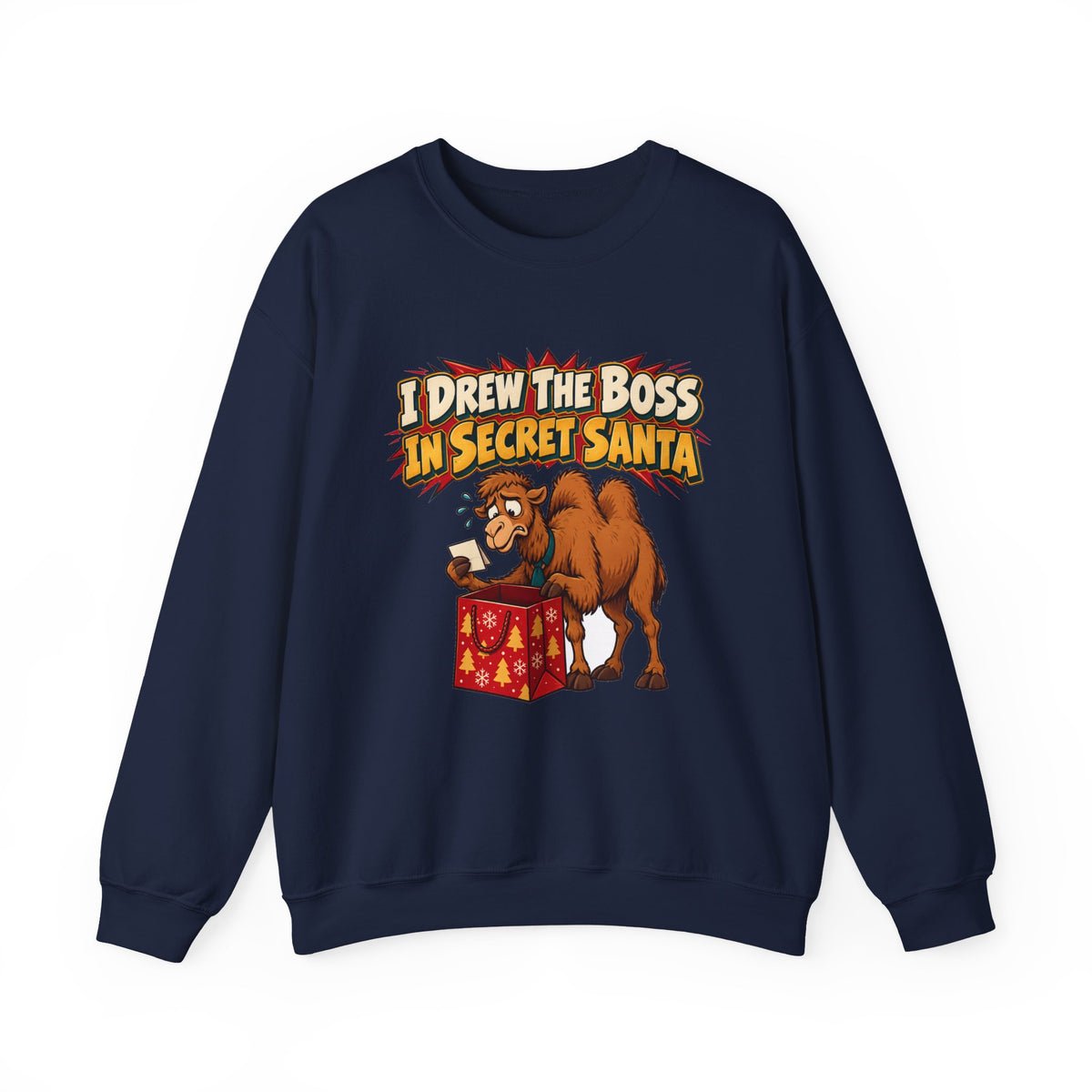 Funny Secret Santa Sweatshirt I Drew The Boss In Secret Santa Shirt, Funny Holiday Gift Tee, Christmas Gift Idea