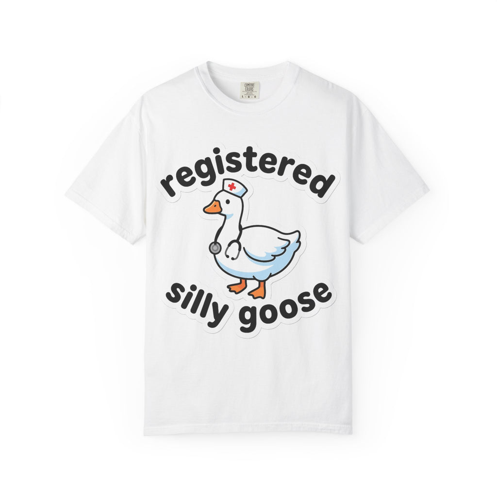 Registered Silly Goose Sticker Style Shirt, Die Cut Nurse Goose Tee, Funny RN Shirt, Nurse Gift