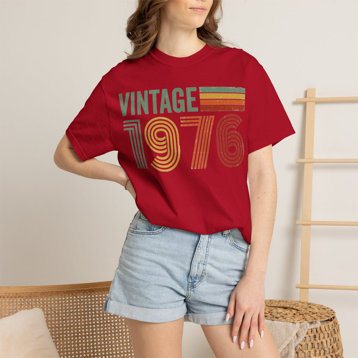 Vintage 1976 Shirt, Retro Stripe 50th Birthday Tee, Born In 1976 Shirt, Birthday Gift