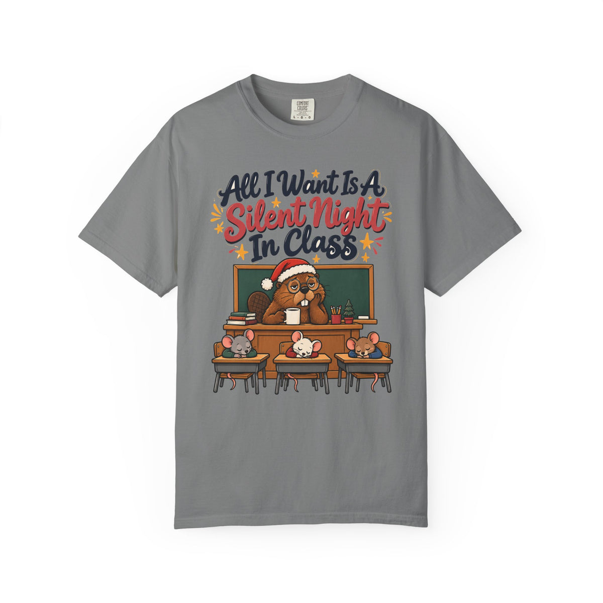 Funny Teacher Gift All I Want Is A Silent Night In Class Ornament Mug Shirt Christmas Gift from Student Beaver