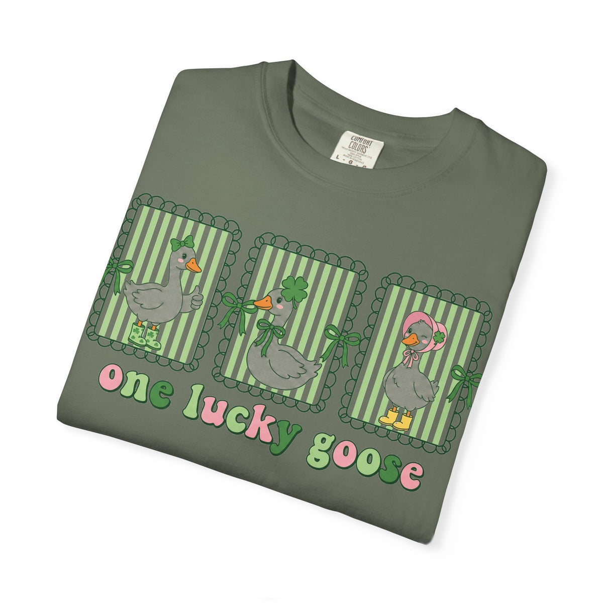 One Lucky Goose Shirt, St Patricks Day Goose Trio Tee, Funny Irish Shirt, Shamrock Gift