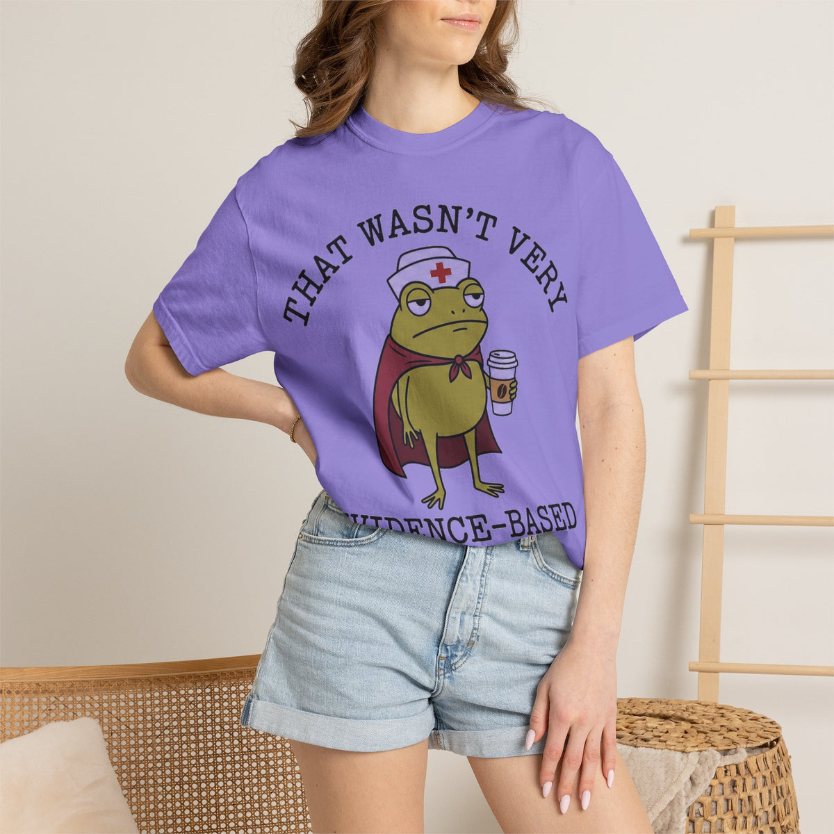 That Wasn't Very Evidence-Based Of You Caped Frog Shirt, Funny Nurse Frog Tee, Nursing Student Shirt, RN Gift