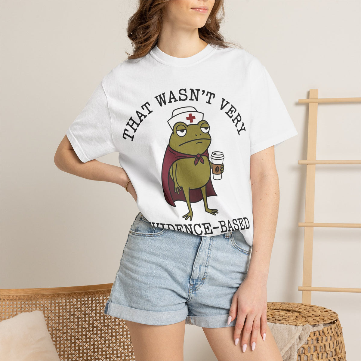 That Wasn't Very Evidence-Based Of You Caped Frog Shirt, Funny Nurse Frog Tee, Nursing Student Shirt, RN Gift